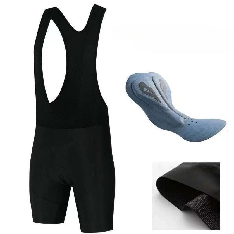 Men's Women's Cycling Bib Shorts With Dual-gel Double Arro.w Padding, Black Quick-Dry Bike Shorts For Road & Mountain Biking_desvips.com