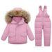 Premium Kids Snowsuit Set With Down Jacket – Warm Winter Outfit For Boys & Girls (1-6 Years), Water-Resistant & Lightweight For Skiing & Outdoor Play_desvips.com