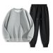 Men's Casual Jogger Set - Long Sleeve Crewneck Sweatshirt & Tapered Jogger Pants 2-Piece Outfit For Running & Lounge_desvips.com