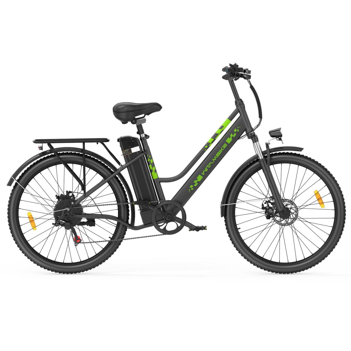 WITAMBIKE C26 PRO (Made In EU) Black Electric Bicycle For Adults 250W 36V20AH Mechanical Disc Brake_desvips.com