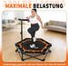 Klappbares Indoor Trampolin Orange Höhenverstellbarer Handgriff 150kg Ø86 5cm Fitness Zuhause_desvips.com