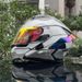 Orz Motorcycle Helmet, Unisex Flip Up Helmet, Dual Mirrors, Winter Style, Rear Wing, Semi Full Coverage, All Season, Bluetooth Slot, 3C Certified._desvips.com