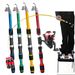 Rod Combo Children's Telescopic Lure Rod Glass Short Section Fiberglass Hard Sea Rod Set Horse Mouth Casting Rod 1.8 Meters_desvips.com