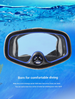 Professional Valve Diving Glasses Silicone Large Frame Adult Rushing Sea Light Tempered Glass Men And Women Snorkeling Face Mirrors_desvips.com