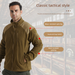Football Grid Outdoor Sports Stand Collar Fleece Tactical Warm Coat Men's Softshell Jacket Inner Liner Camping Use_desvips.com