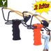 YUOUY 2PCS Portable Slingshots Kit - Heavy-Duty Metal Frame With Ergonomic Handles For Adults_desvips.com