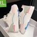 Thick soled height enhancing white shoes for women 2024 spring and summer new Korean low top sports shoes for students all match casual shoes_desvips.com