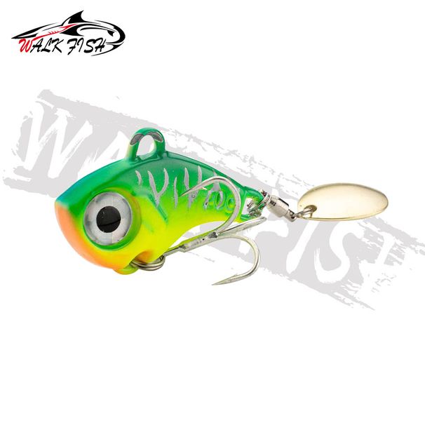 WALK FISH 10g 20g 30g VIB Tail Spinning Balance Rotating Metal Jig Vibration Bait Spinner Spoon New Fishing Tackle Sinking Lure_desvips.com