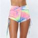 Summer Women Sexy Tie-Dye Side Tie Sports Shorts Nightclub Hip-Lifting Plus Size_desvips.com