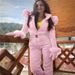 Women's One Piece Fur Hooded Ski Suit Bodysuit, Warm Winter Outdoor Sportswear, Women's Snow Suit._desvips.com