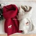 Japanese Style Cute Puppy Embroidered Knitted Scarf Autumn Winter Warm Fashion Versatile High-end Neck Warmer For_desvips.com