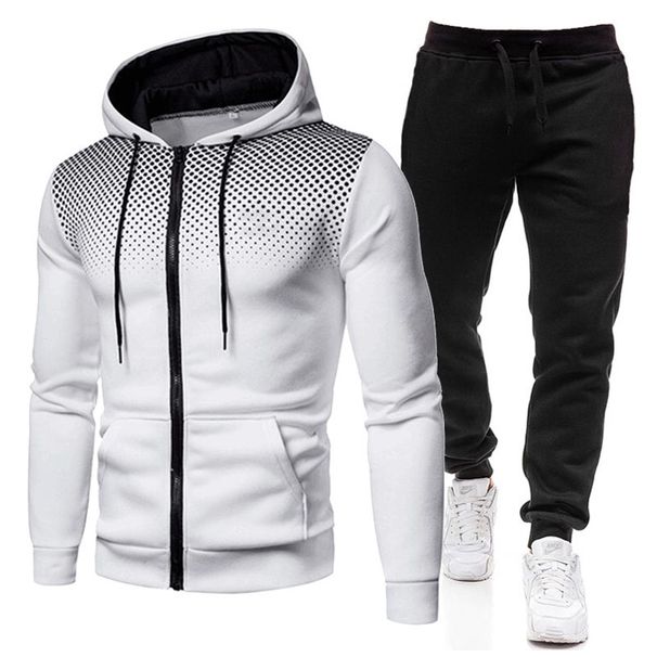 2026 Fashion Tracksuits Women/Men Long Sleeve Hooded Sweatshirts + Lace-Up Sweatpants Polka Dots Print Two-Piece Casual Sport Suits_desvips.com