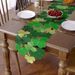 St. Patrick's Day Clover Color-blocked Hollow Embroidered Round Placemat, Coaster, Heat Insulation Pad, Dust Cover_desvips.com