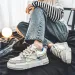 Fashion Green Platform Vulcanized Canvas Man Lace-up Skateboard Shoes Low Top Tennis Casual Sneakers Men 240704_desvips.com