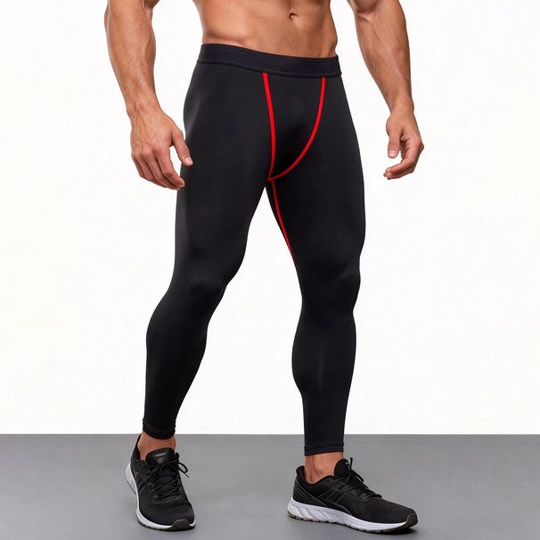 Silk Grid Men's Cross-Border Fitness Pants High Elastic Quick Drying Tights For Basketball Training Running Sports Leggings Spring_desvips.com