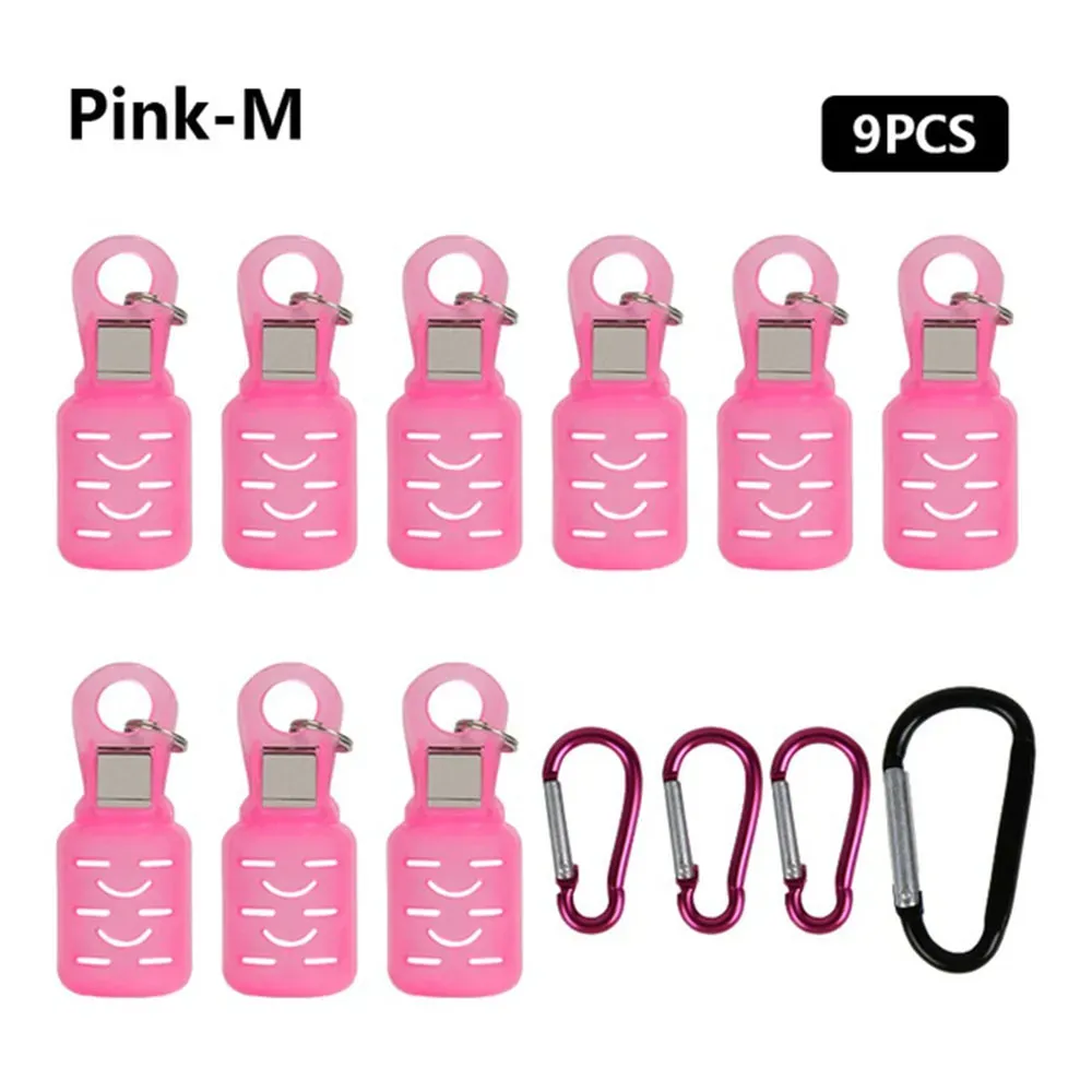 9pcs Squid Jig Hook Cover Anti-Scratch Puncture Wooden Shrimp Hook Cover Storage Case Outdoor Camping Fishing Accessories Tools_desvips.com
