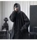 Padded Hooded Woolen Jacket Men's Mid-length Woolen Coat Men's Winter Thickened Black_desvips.com