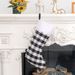001 Qiaochi 2024 Cross-Border New Product Festive Atmosphere Decoration Large And Small Two-Color Plaid Christmas Stocking_desvips.com
