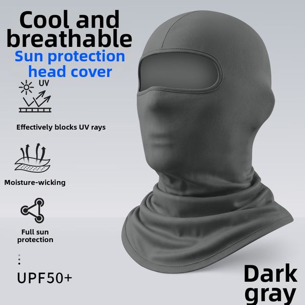 Pure Cotton Cycling Sun Protection Face Mask Neck Protector Dustproof Breathable Headgear Sunshade Motorcycle Helmet Liner Sweat Absorbent_desvips.com