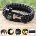 Multifunctional Outdoor Paracord Bracelet With Compass, Fire Starter, Mountaineering Strap, Rescue Whistle, Emergency_desvips.com