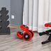 Set Di Manubri Pesi 2 In 1 Da 20kg, Dischi Con Rivestimento In Plastica Antigraffio, Rosso E Nero_desvips.com