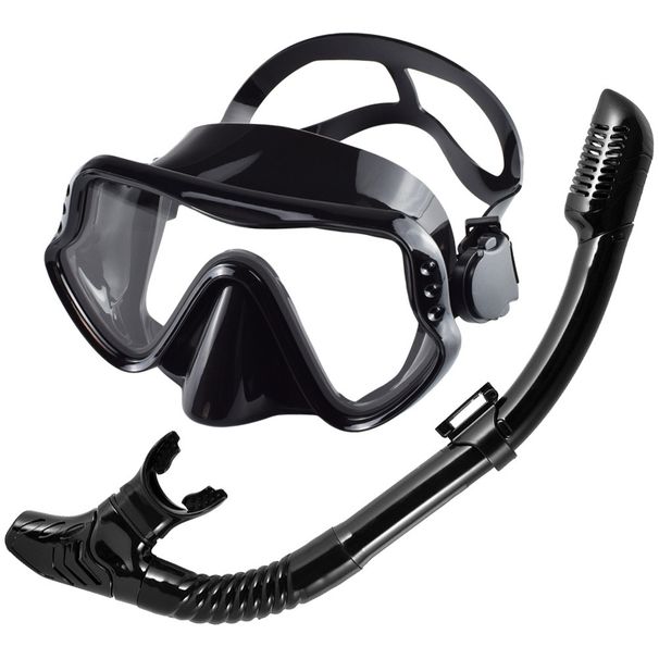 Snorkel Set Men Women, New Adult Large Frame Silicone Mask For Swimming And Snorkeling, Diving Glasses_desvips.com
