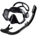 Diving goggles Breathing tube set for men and women new adult large frame silicone mirror swimming snorkeling mask diving glasses_desvips.com