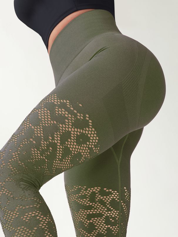 High Waist Seamless Peach Hip Yoga Pants For Women Hollow Striped Sports Leggings Breathable Sweat Absorbent Trousers All Season_desvips.com