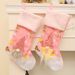 001 Decoration Supplies Pink Lighted Rudolph Christmas Socks Children's Holiday Gift Bag Glowing Design_desvips.com