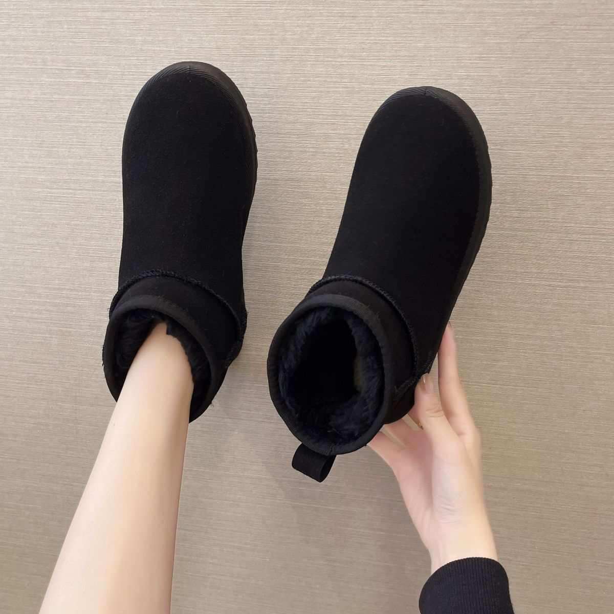 Snow Boots Women's Short Tube Velvet Thickened Warm Cotton Shoes Non-slip Winter New Shoes Female Student Korean Version Women's Shoes_desvips.com