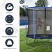 Trampolino Elastico Da Esterno, Tappeto Elastico Per Adulti Da Giardino Con Rete Di Sicurezza E Bordo Imbottito, Giochi Da Giardino E , Ø244x240cm, Blu E Nero_desvips.com