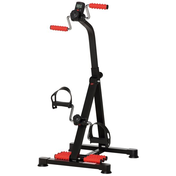 Vélo D'entraînement Pour La Rééducation Des Bras Et Des Jambes Avec Hauteur Et Largeur Réglable, Masseurs, LCD, Noir_desvips.com
