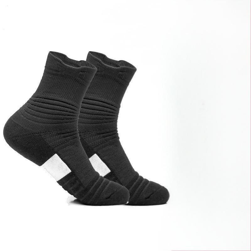 Elite Men's And Women's Mid Calf Non-Slip Basketball & Soccer Socks With Terry Cloth Soles For Professional Outdoor Sports_desvips.com
