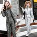 Sports & Outdoor Foreign Trade Winter New One Piece Ski Suit Women's One Piece Cotton Suit Shiny Suit Down Cotton Suit Women Cross Border Wholesale_desvips.com