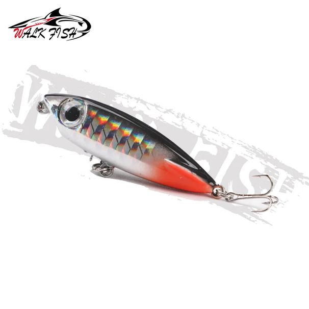 WALK FISH 1PCS 50mm 3.1g Dog Pencil Floating Fishing Lure 3D Eyes Treble Hook Wobblers Hard Lure Bait Fishing Tackle Pesca_desvips.com
