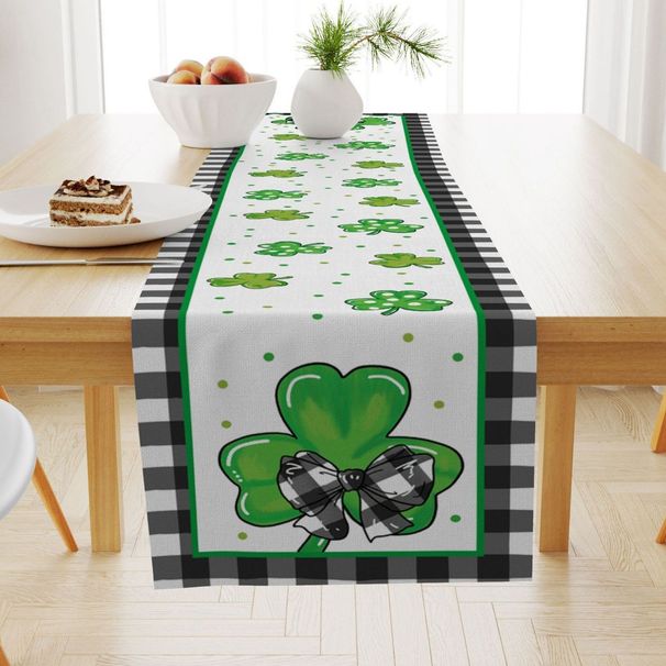 St. Patrick's Day Linen Printed Runner Rectangular Dining Coffee Table Decoration Heat Insulation Placemat Napkin_desvips.com