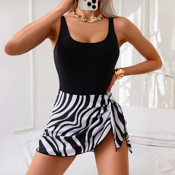 One-Piece Suits Hot Sale Female Sexy Slim Skirt Swimsuit Printed One Piece Swimsuit Bikini_desvips.com