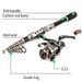 Carbon Fiber Lure Sea Telescopic Rod Spinning Reel Travel Saltwater Freshwater Fishing Set_desvips.com