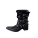 Stylish Vintage Woman Boots Leather Snow Ankle Chelsea Flat Women Fashion Casual Gothic Punk Rivet Rock Pointed Toe_desvips.com