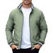 Sweatwear Men's Solid Color Blazer Pockets Sports Standard Collar Coats Lightweight Waterproof Outdoor Tops Men Jacket_desvips.com