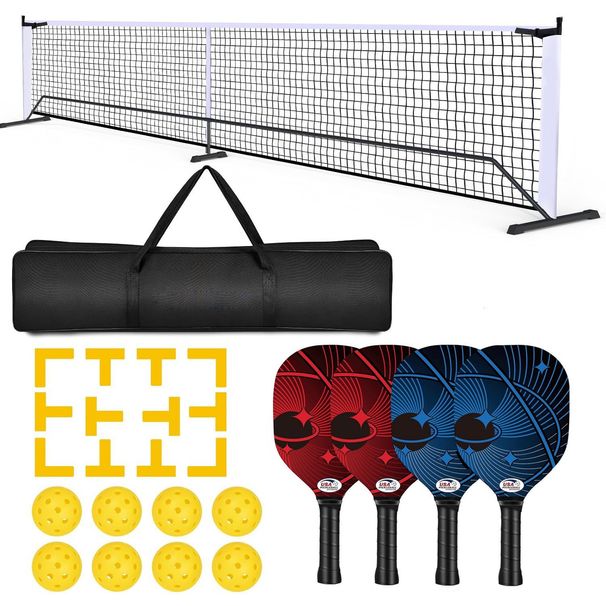 Fitness Equipments USAPA Certified Wooden Pickleball Rackets 4 Outdoor Sports Rack Set Pickleball Court Landmark Pickleball_desvips.com
