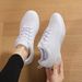 White Cheer Youth Girls Comfortable Cheerleading Dance Shoes Aerobics Sports Sneakers 2326_desvips.com