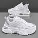 New Fashion Mens Thick Sole Platform Sneakers Breathable Mesh Lightweight Low Top Dad Casual Sports Walking Shoes_desvips.com