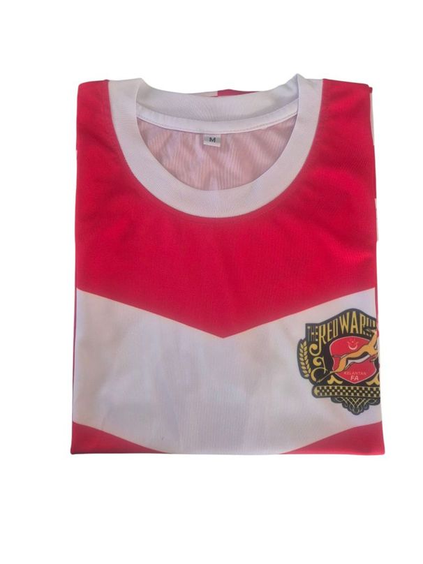 Unisex Sports Jersey Round T-Shirt. Soft, Durable Comfortable. Microfibre Interlock Sublimation Printing. Red And White_desvips.com