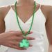 New Irish St. Patrick's Day Green Clover Necklace Pendant_desvips.com