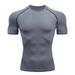 In Stock Fitness Clothing Men Sports Tight Short Sleeve Quick Dry Elastic Running T-Shirt Compression Cycling Basketball_desvips.com