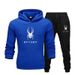 New Men's And Women's Spider Web Set Sweatshirt Hooded Casual Fleece Trendy Brand Sweatpants With Letters_desvips.com