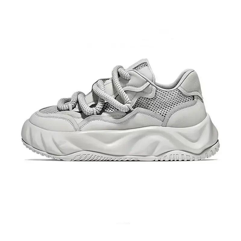 Chunky Sneaker Men Designer Board Fashion Casual Microfiber Leather Breathable Height Increased Platform Running Shoes_desvips.com