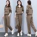 001 2025 Spring And Autumn New Women's Tracksuit For Petite Figures, Loose Sweatshirt, Youthful Fashionable Casual Two-Piece_desvips.com