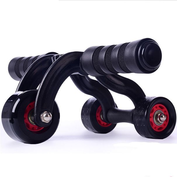 Three Wheeled Muscle Roller Exercise Fitness Equipment For Men Women, Home Use And Abdominal Compression Devices_desvips.com
